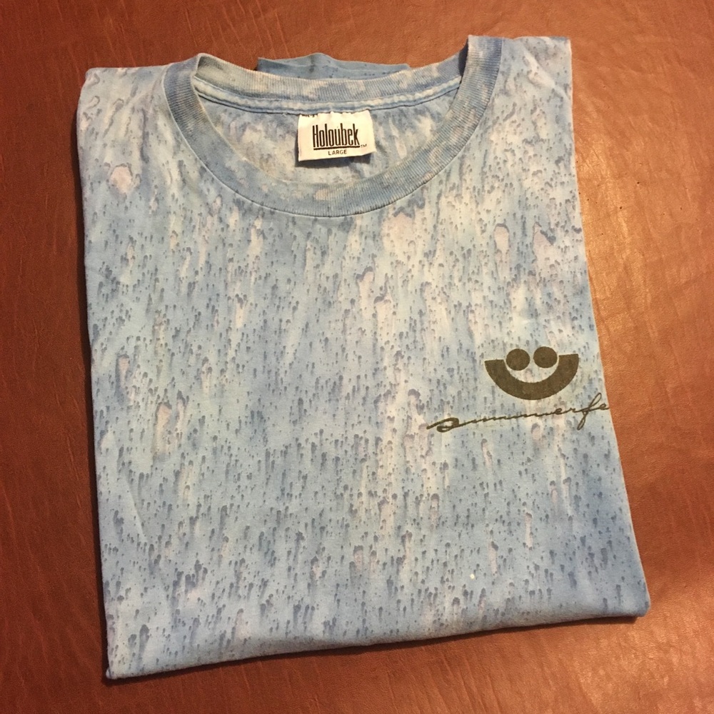 Vtg 90s Summerfest Acid Tie Dye Tee L